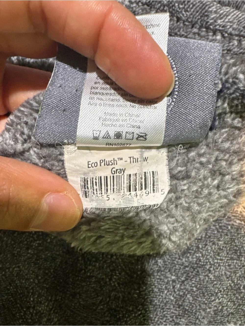 Berkshire Silver Gray Plush Throw Blanket
